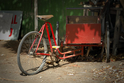Old bicycle cart