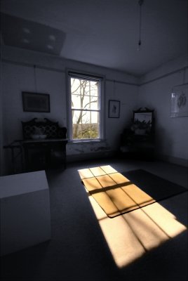 sunlight in a dark room