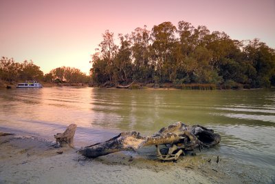 Sundown on the Murray River