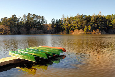 Canoes on Daylesford Lake