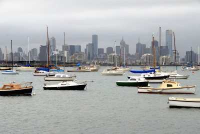 Melbourne city from Williamstown