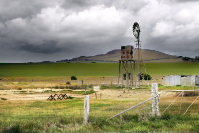 Storm clouds over the windmill