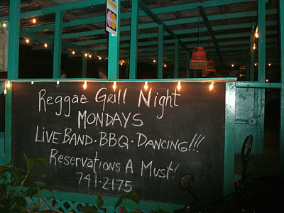Chez Shack, the treehouse restaurant, has live music on Monday nights.