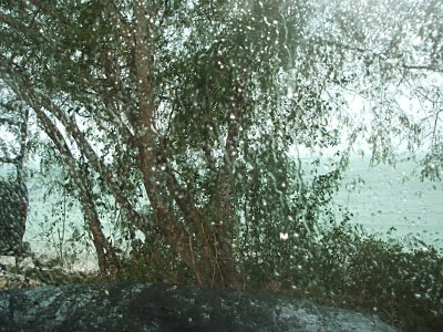 rain through windshield, Mosquito Pier