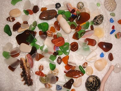 collected beach glass