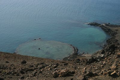 submerged crater