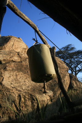 Olduvai tented camp shower