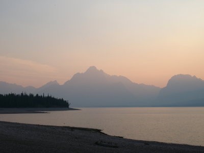 Sunset on the Tetons.