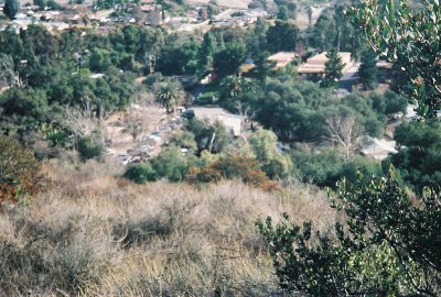 Looking down the hill