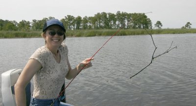 Linda and her award winning stick