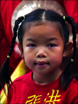 A little girl at the Chinese Mid-Autumn Festival.