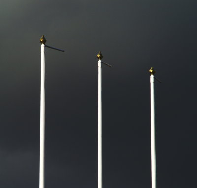 Poles waiting for the storm