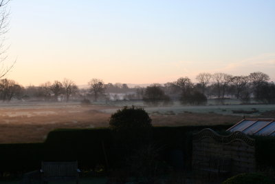 Morning View of the North Downs far away