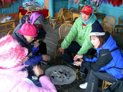 Jade Dragon Snow Mountain - keeping warm