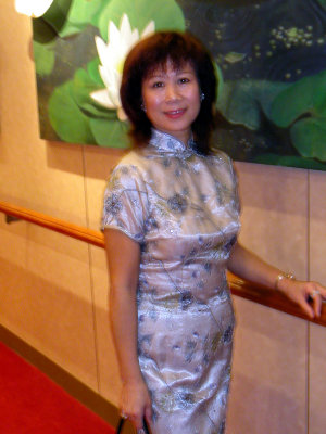 Teresa on Formal Night on the Norwegian Star
