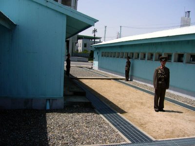DMZ, Concrete line on ground is the border