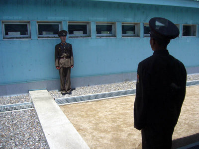 DMZ, DPRK soldiers on the border