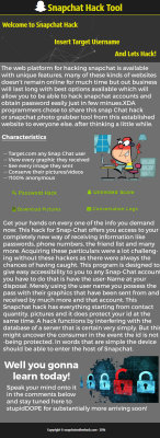 Snapchat Hack Tool Infographics