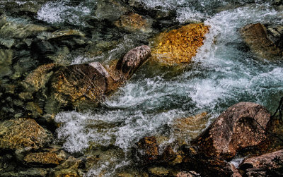 Coloured Rocks and Fast Water 