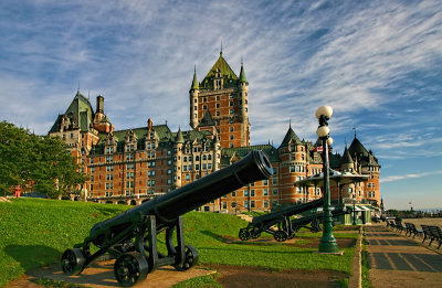 Chateau Frontenac and Cannons 