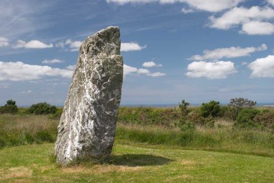 CRW_00099.jpg St Breock Downs Longstone/Menhir Gun Sen Brioc, Men Gurta Mid - St Breock Downs, Bodmin Moor -  A Santillo 2003