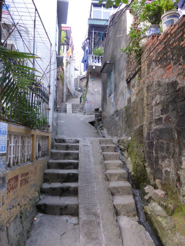 One of many hilly alleys of Halong