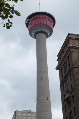 Calgary Tower with viewing platform and revolving restaurant.