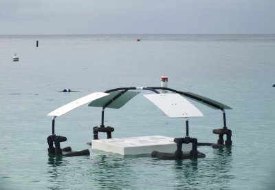 Floating table and chairs