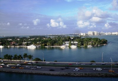 MacArthur Causeway and Palm Island