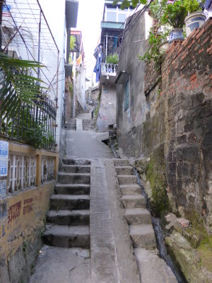 One of many hilly alleys of Halong