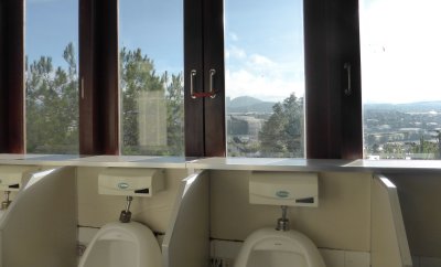 The washroom with a view