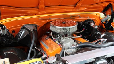72 Chevy PU orange engine.