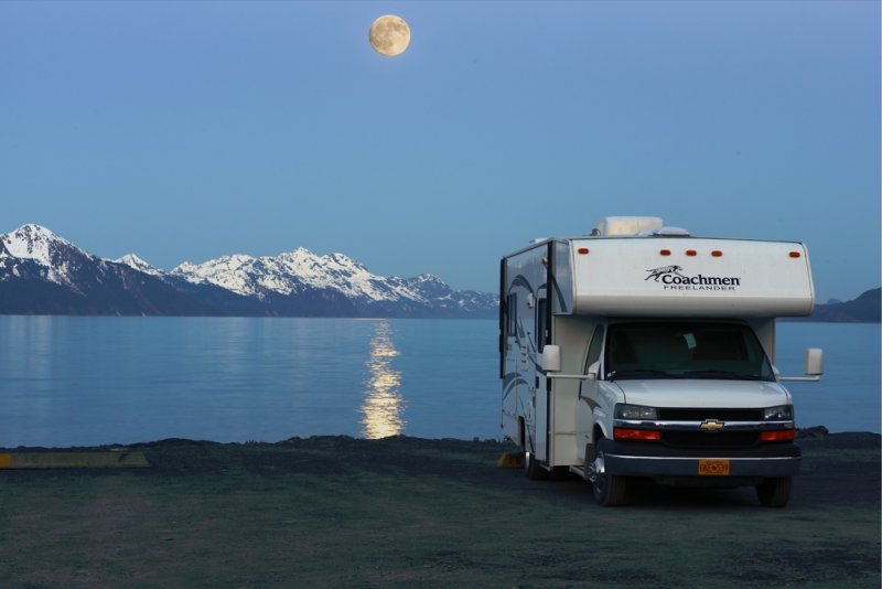 Moon over Ressurection Bay