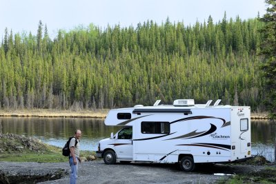 Campsite on a small private lake