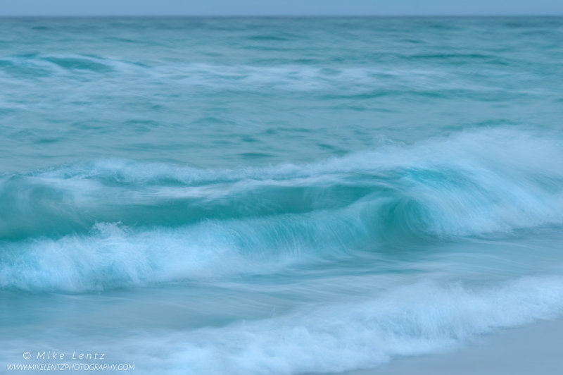 Miramar beach (Destin, FL) waves after sunset