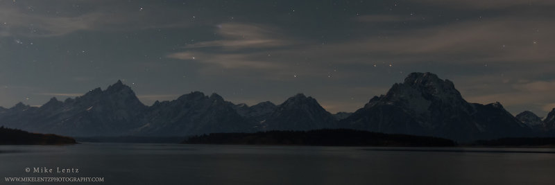 Jackson Lake under the stars 