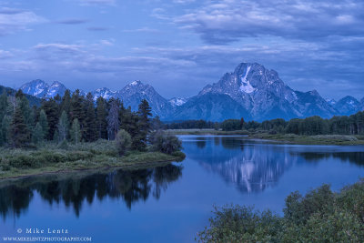 Oxbow bend magenta sunrise