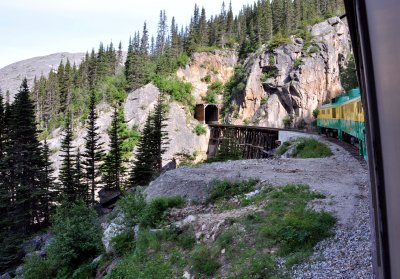Riding the Yukon Railroad to White Pass Summit