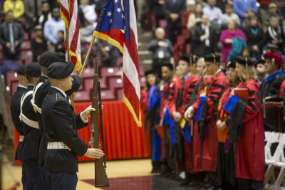 Honor Guard Presents the Flag
