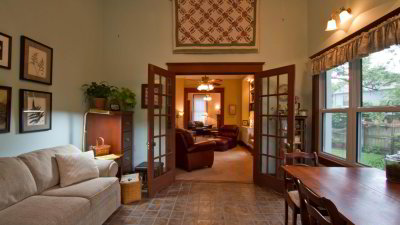 View of all Three Rooms Connected
