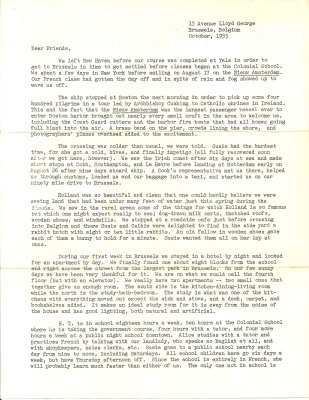 19531001 - Letter from Brussels (Belgium) - Oct 1953