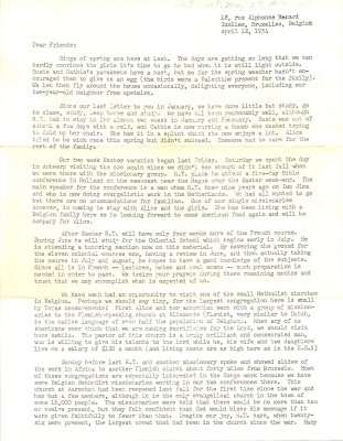 19540412 - Letter from Brussels (Belgium) - Apr 12 1954