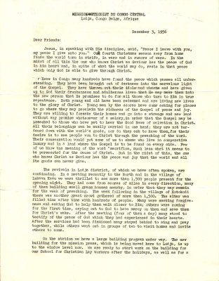 19561203 - Letter from Lodja (Congo) - Dec 3 1956