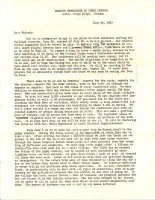 19570625 - Letter from Lodja (Congo) - Jun 25 1957
