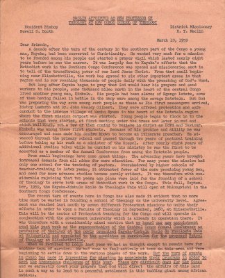 19590310 - Letter from Mulungwishi (Congo) - Mar 10 1959