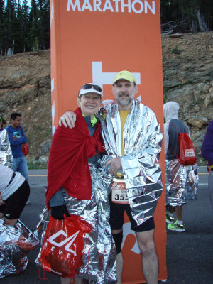 Cathie and Greg at the start