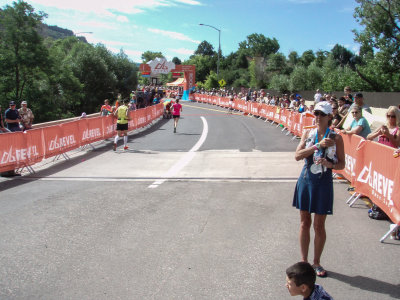 The course had a sadistic uphill stretch to the finish line