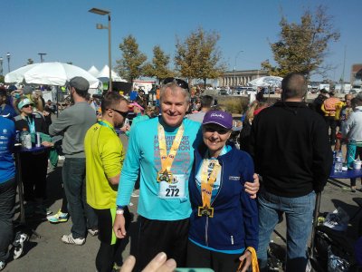 David Purcell and Elaine DeLong after finishing their 50th State in Des Moines.jpg