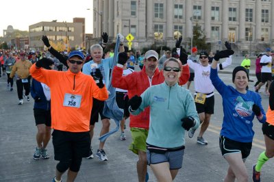 Having a great time in the first few miles of the marathon.jpg