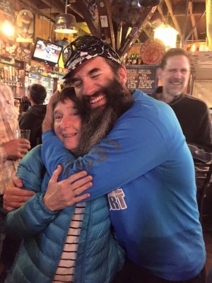 Roberta McQuade with Cycle Support Guy at el Bait Shop.jpg